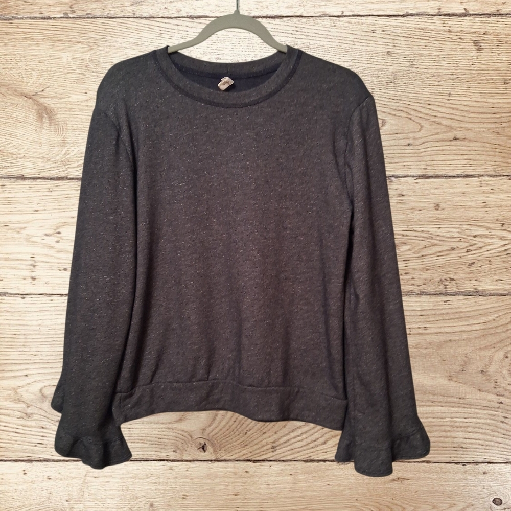 Elan Charcoal Gray Women's Top  Size Small